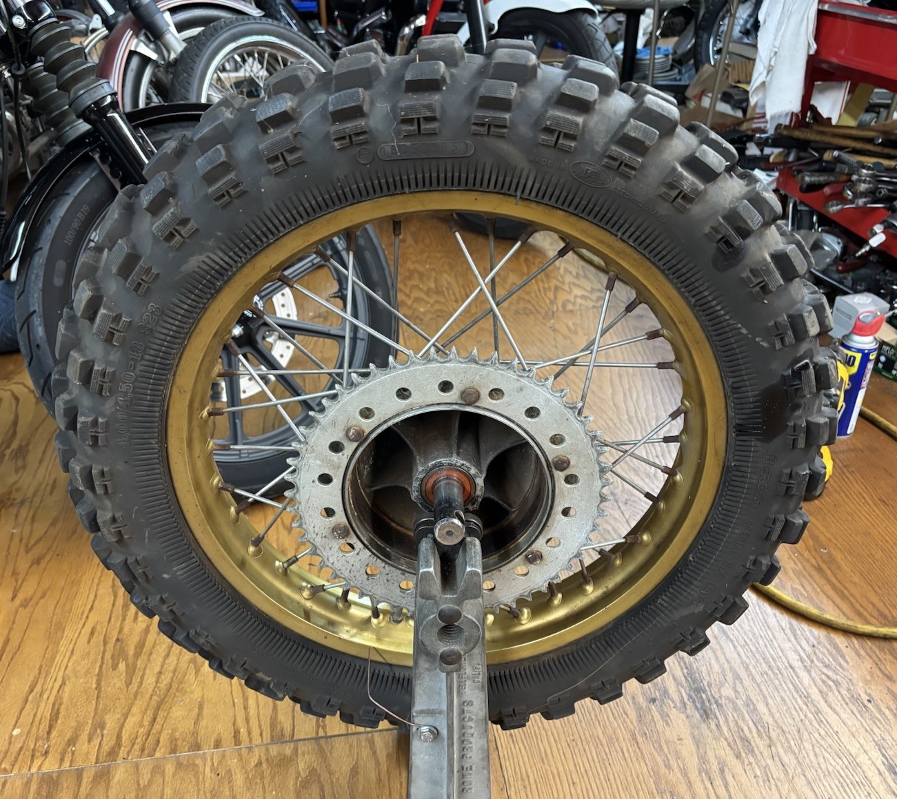 Maico 250 400 450 490 Cross Six Spoke Pro Rear Wheel Barum Tire Wheel Smith