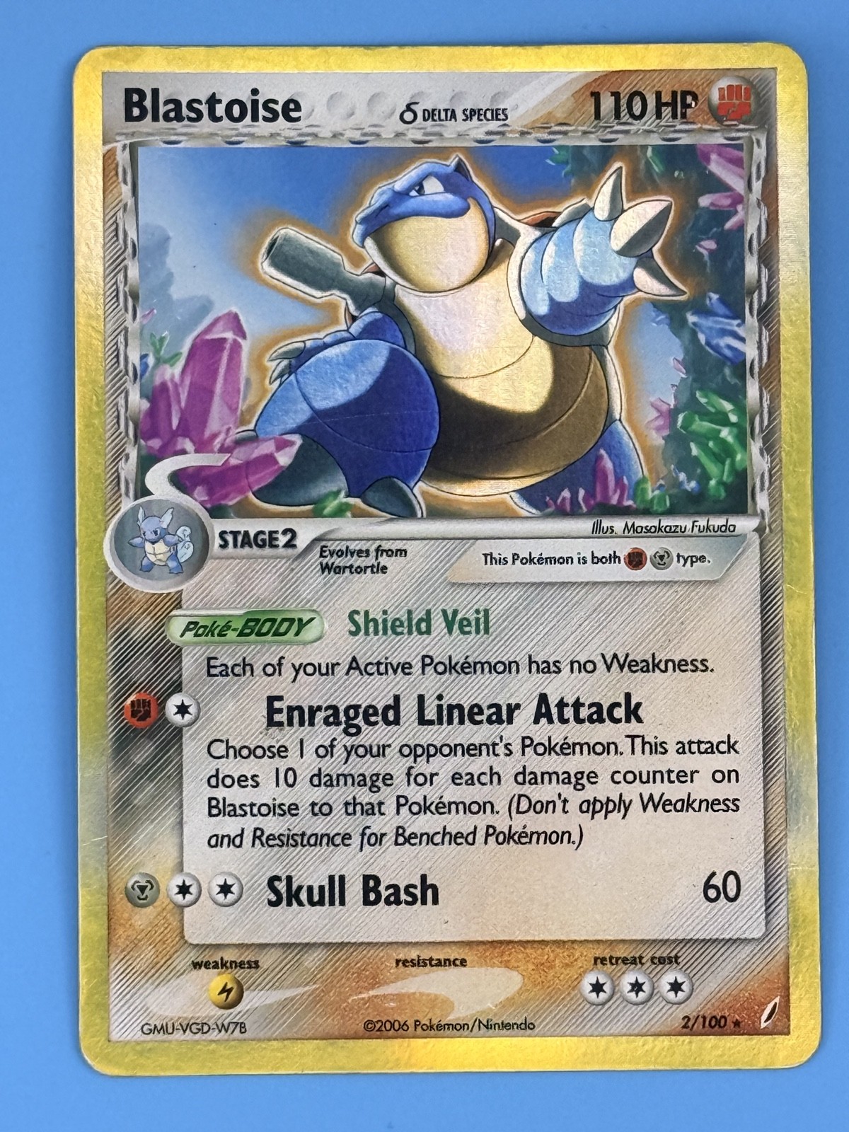 Pokemon Blastoise (Delta Species) EX Crystal Guardians 2 Holo MP Pokemon Blastoise (Delta Species) EX Crystal Guardians 2 Holo MP