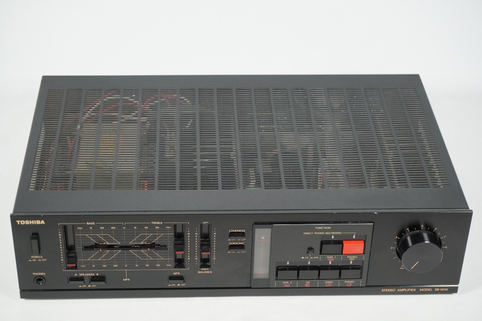 RARE Toshiba SB-M36 Vintage Stereo Integrated Amplifier Made In Japan Tested