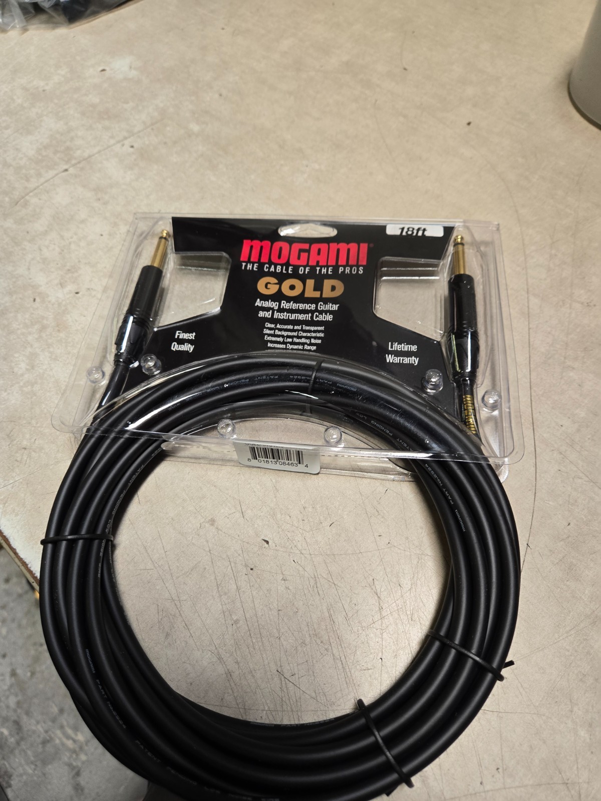 Mogami Gold Series 10 FT Instrument Cable Sealed