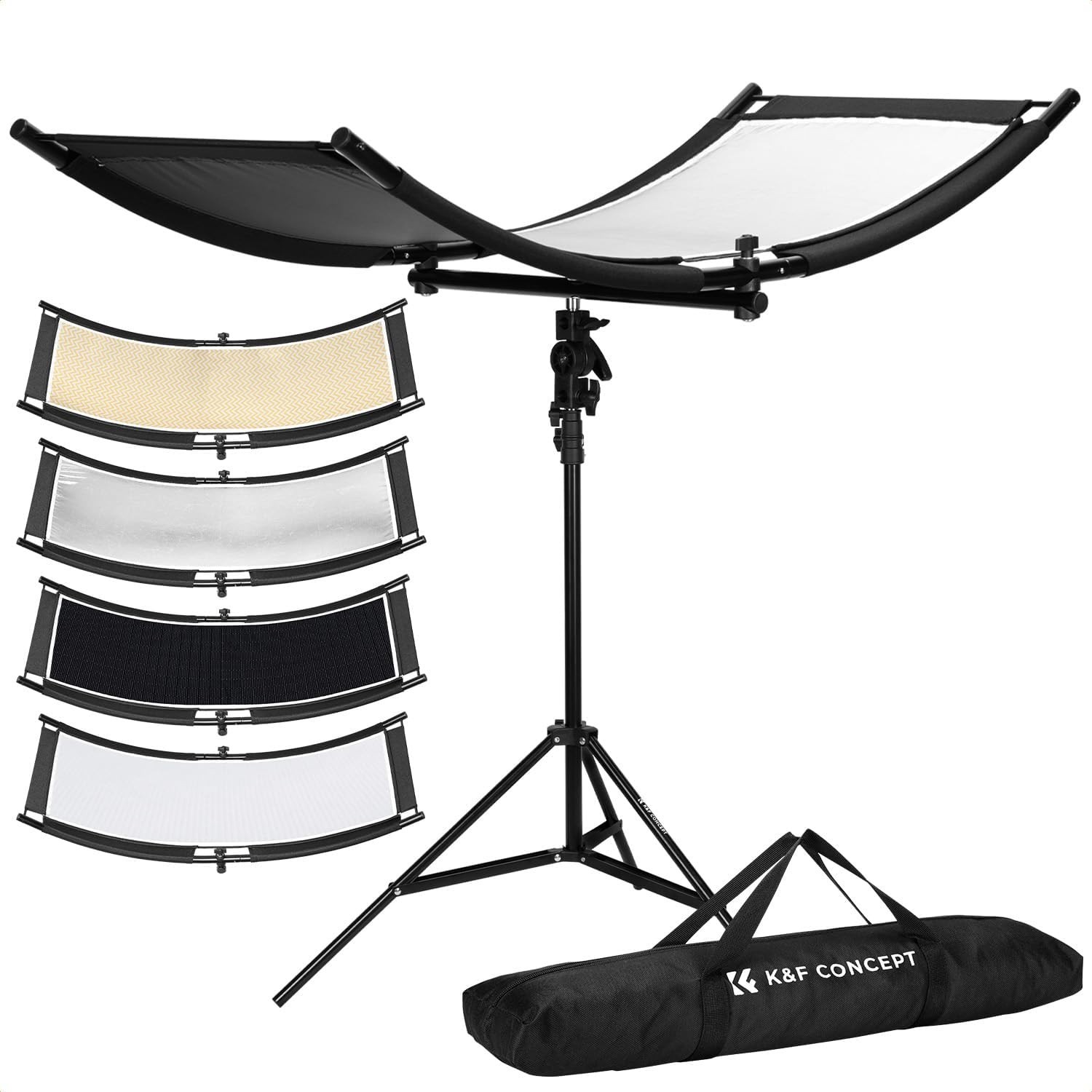 U-Shape Reflector Curved Reflector 100x45cm with 4-in-1 Reflective Fabric, Bl... U-Shape Reflector Curved Reflector 100x45cm with 4-in-1 Reflective Fabric, Bl...