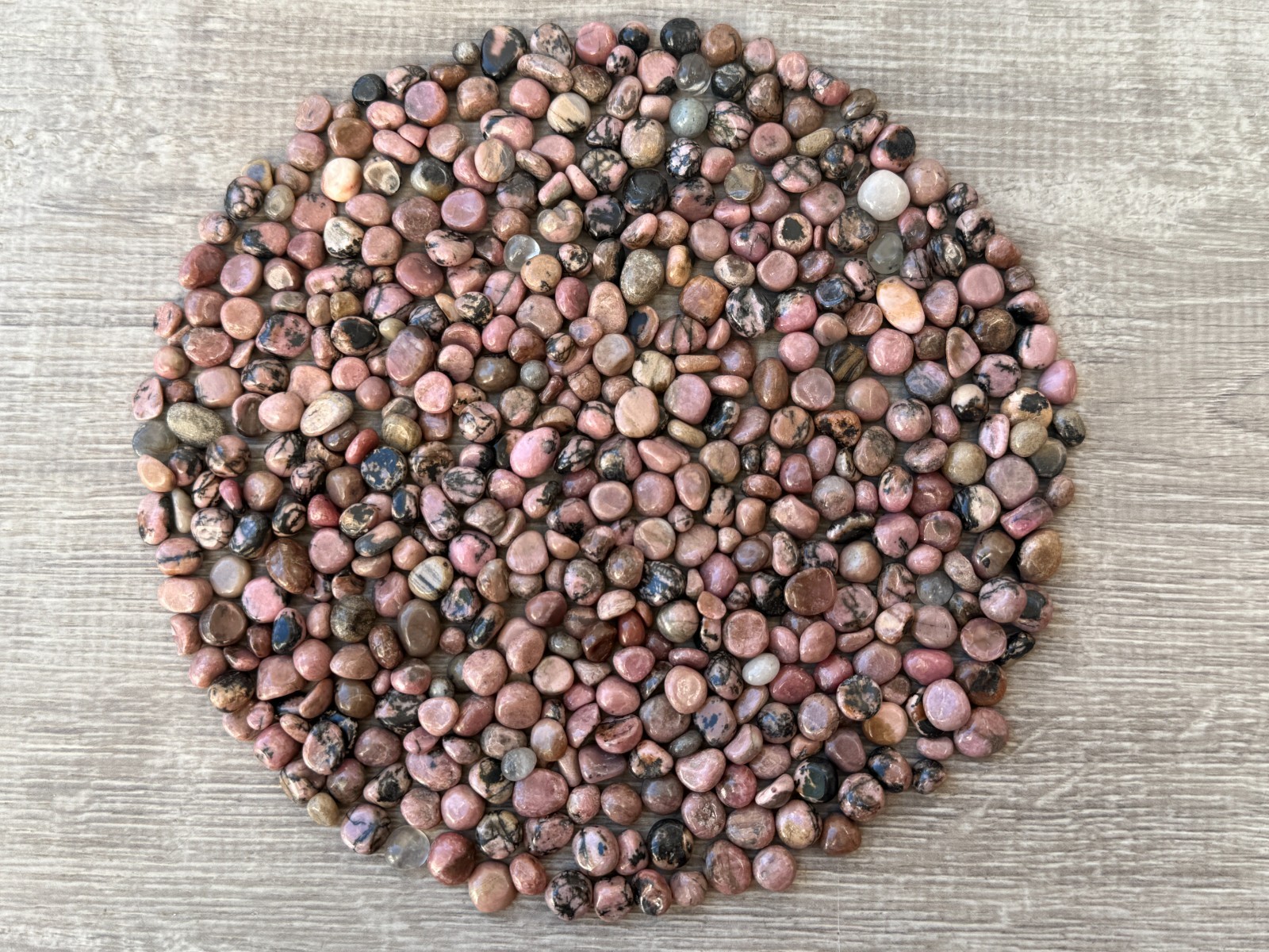 Rhodonite Semi Tumbled Gemstone Chips 4 - 12 mm, Wholesale Bulk Lot Rhodonite Semi Tumbled Gemstone Chips 4 - 12 mm, Wholesale Bulk Lot