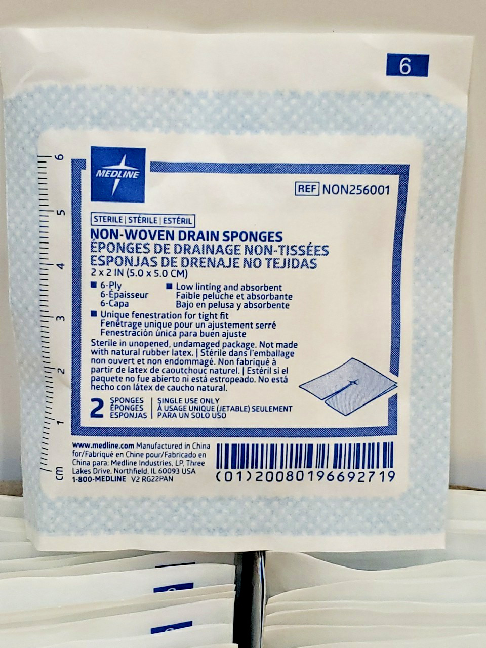 18 Box Medline Sterile Gauze Drain Sponges 2