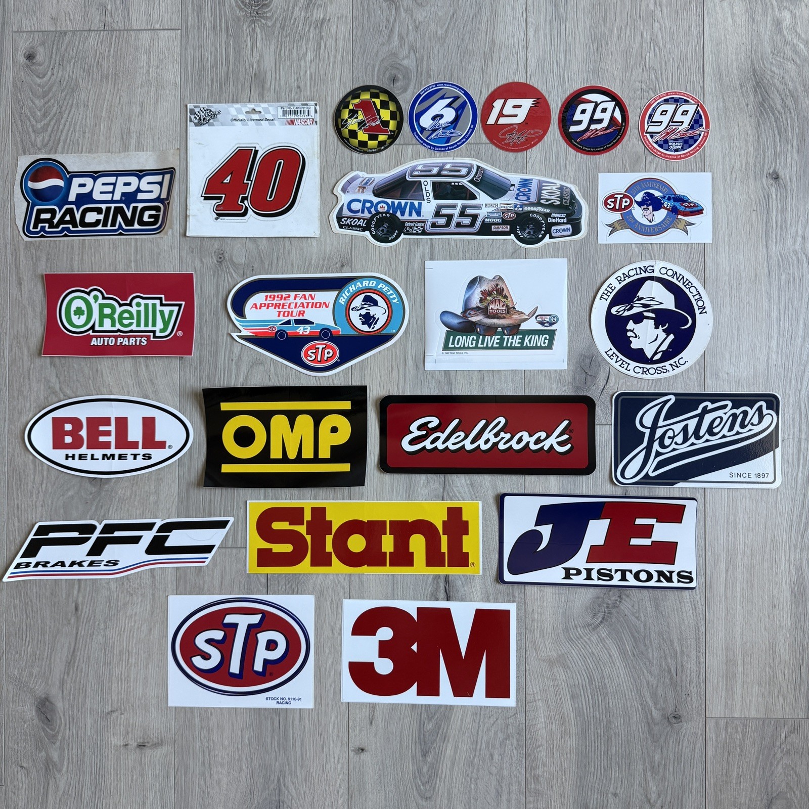 Lot of 22 NASCAR Auto Racing Fan & Contingency Decals Stickers Vintage NOS