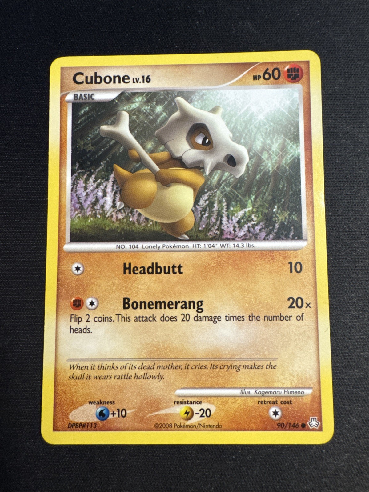 2008 Pokemon TCG Legends Awakened Cubone Common 90/146 2008 Pokemon TCG Legends Awakened Cubone Common 90/146