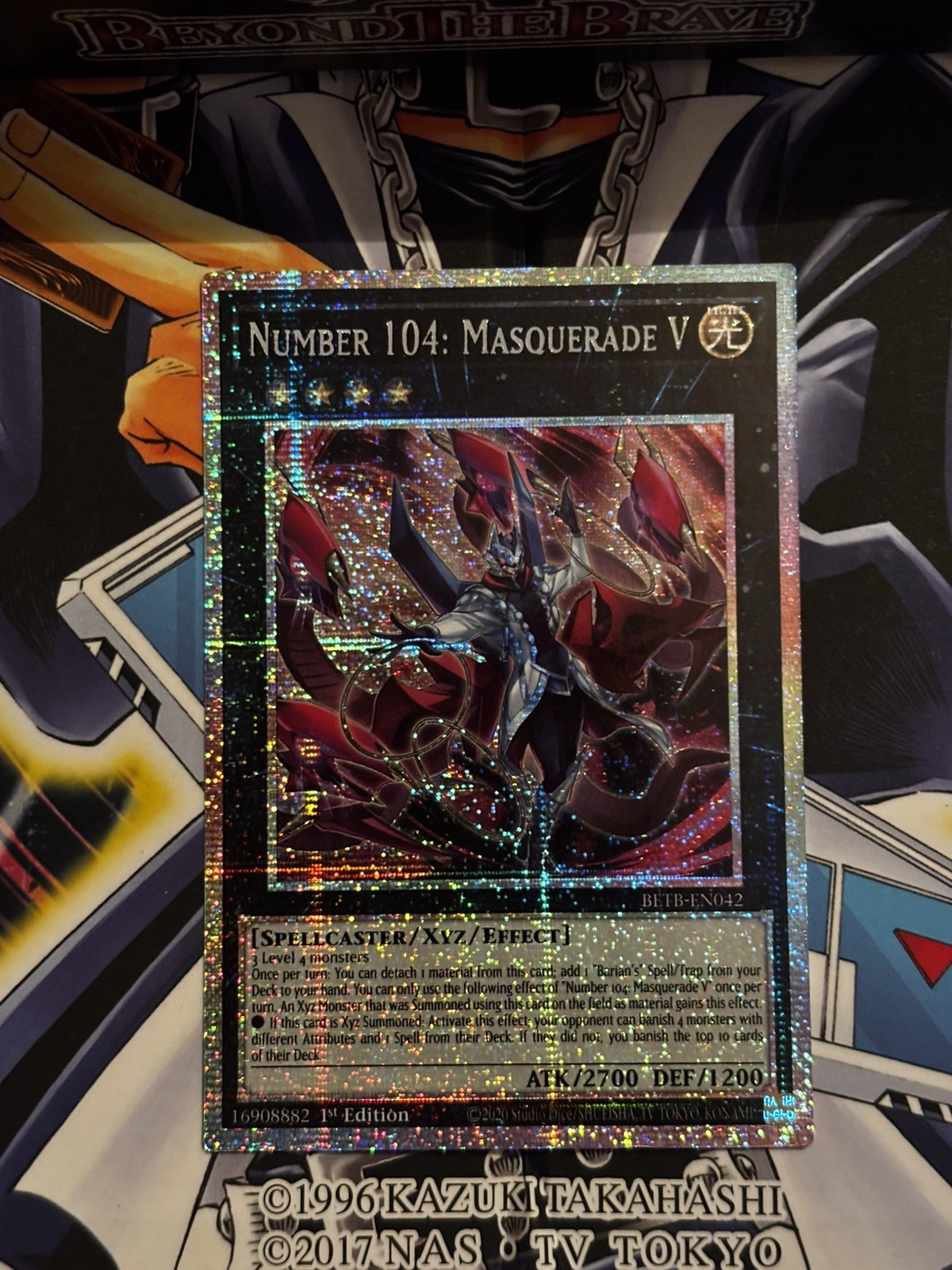 Yu-Gi-Oh Number 104: Masquerade V Starlight Rare Beyond The Brave BETB-EN042 NM Yu-Gi-Oh Number 104: Masquerade V Starlight Rare Beyond The Brave BETB-EN042 NM