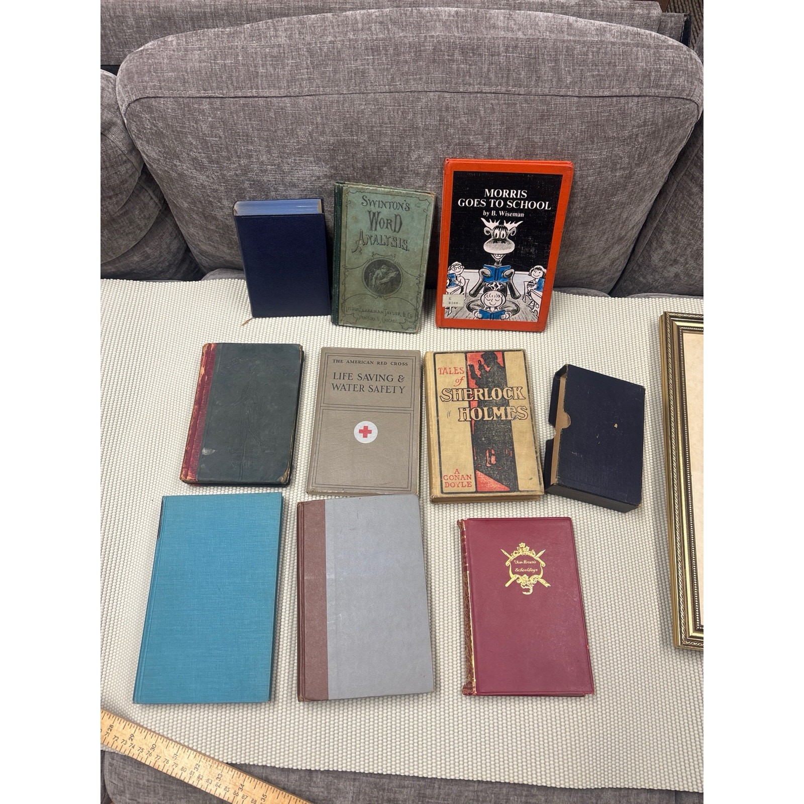 Lot 9 Vintage Books 19th 20th C Sherlock Holmes Dickens Anatomy Philosophy
