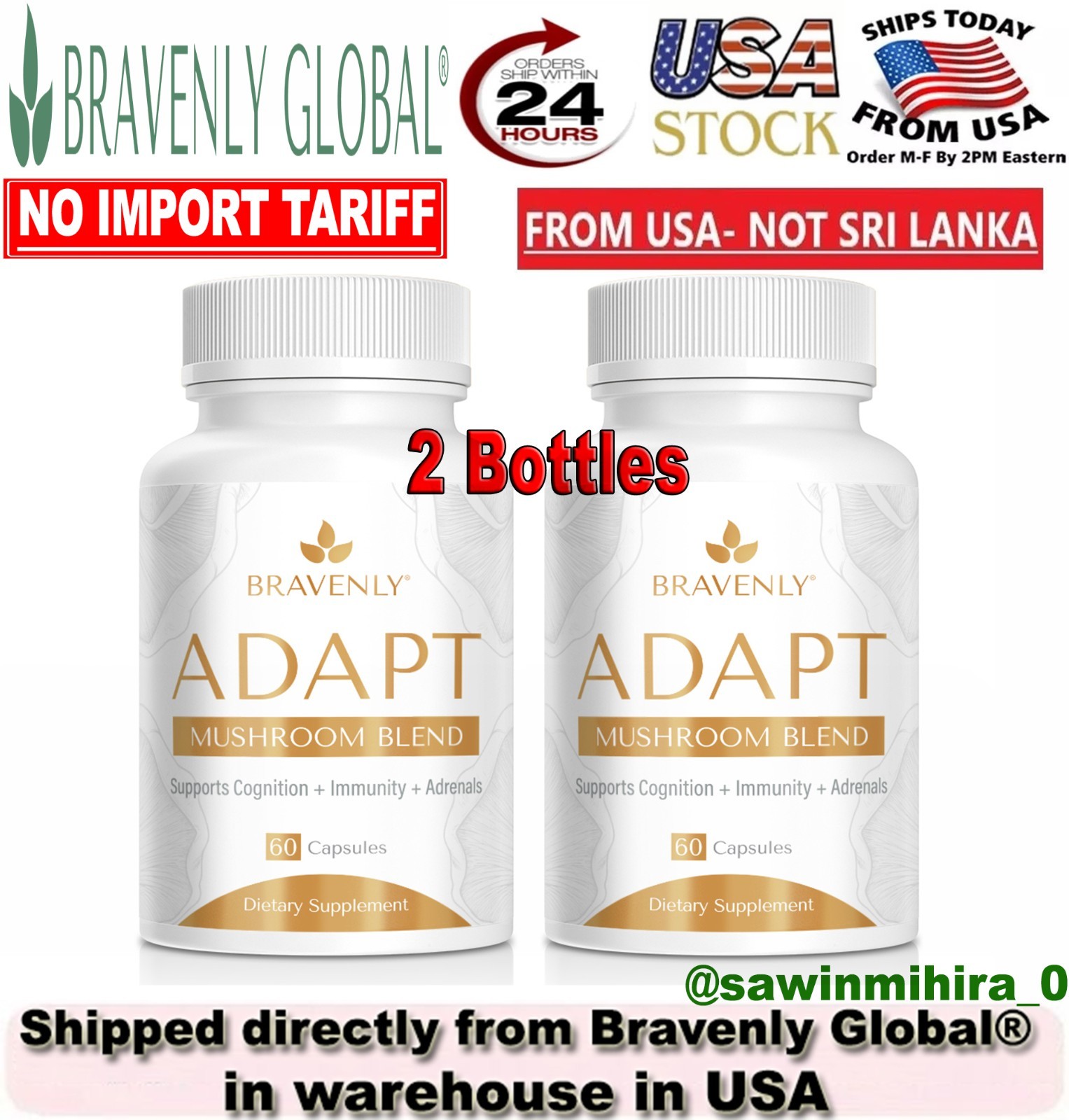 2 BOTTLES Bravenly Global Adapt 120 capsules TOTAL - AUTHENTIC - NEW/SEALED🔥🔥 2 BOTTLES Bravenly Global Adapt 120 capsules TOTAL - AUTHENTIC - NEW/SEALED🔥🔥