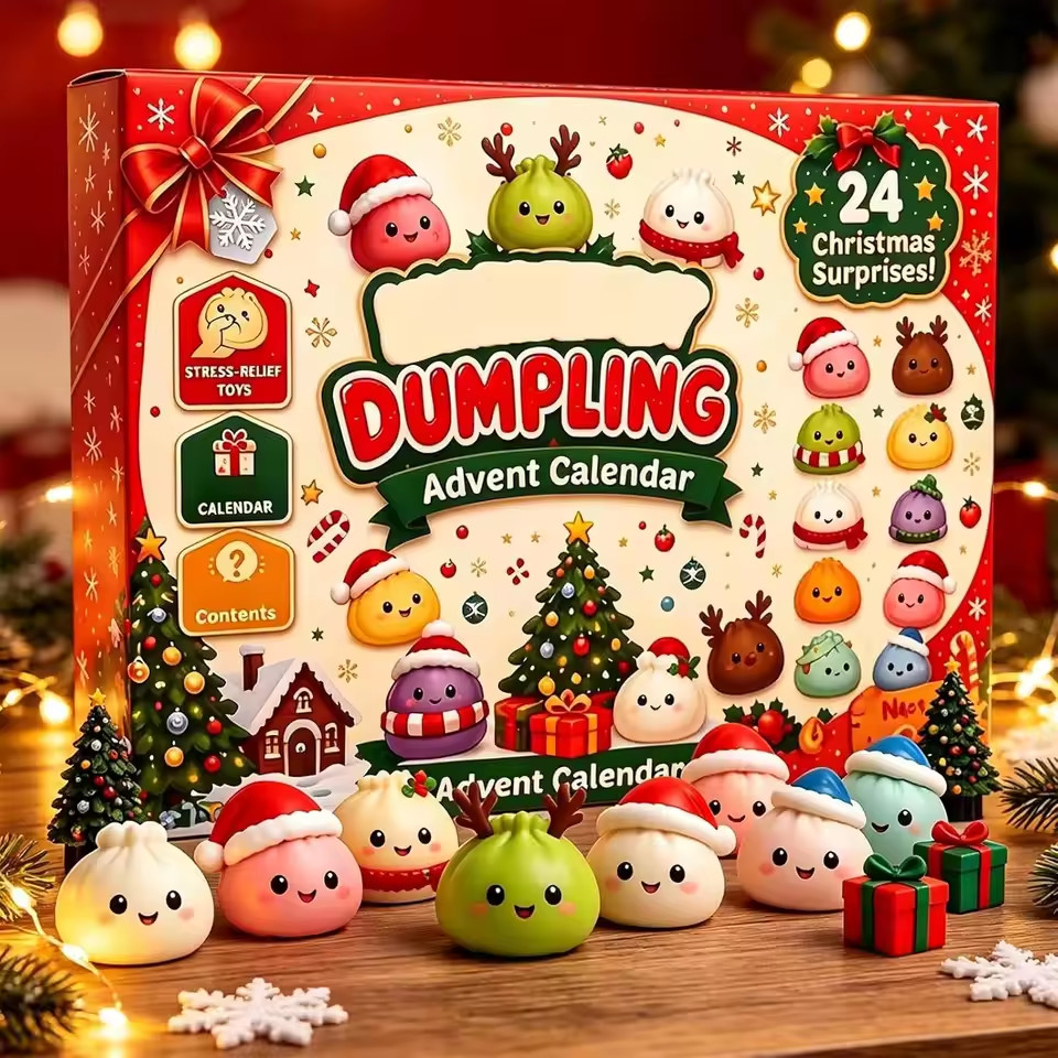 Christmas Dumpling Squishy Advent Calendar 24 Days Countdown Mystery Surprise