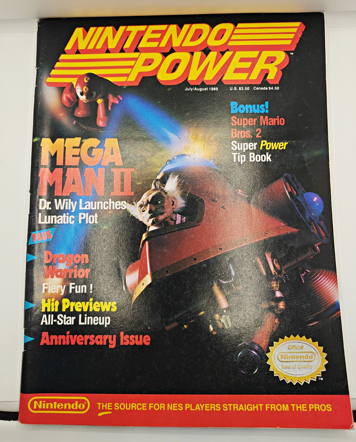 Nintendo Power Magazine Vol 1 Issue 7 July/August 1989 Mega Man II, Illustrated Nintendo Power Magazine Vol 1 Issue 7 July/August 1989 Mega Man II, Illustrated