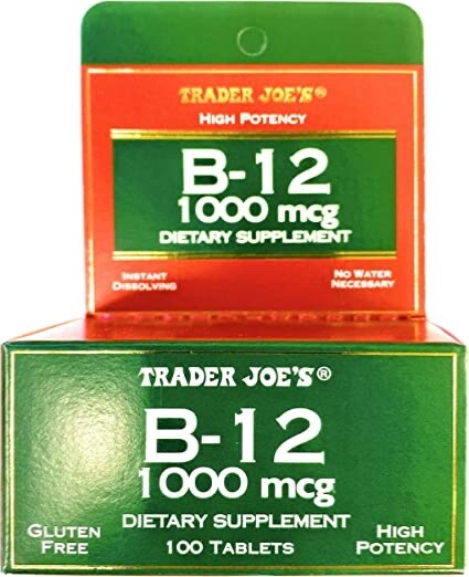 Trader Joe's Under The Tongue B-12 1000 mcg Dietary Supplement Trader Joe's Under The Tongue B-12 1000 mcg Dietary Supplement