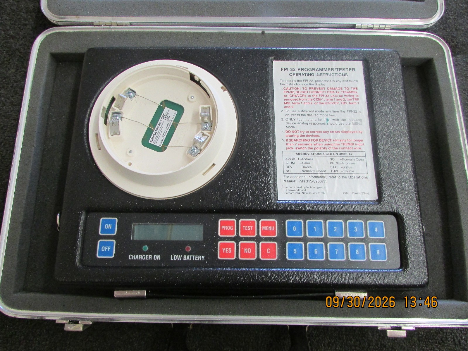 SIEMENS CERBERUS FPI-32 PROGRAMMER SIEMENS CERBERUS FPI-32 PROGRAMMER