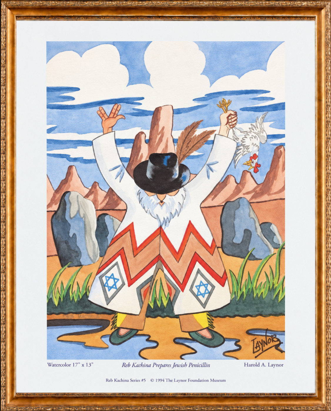 Harold Laynor Reb Kachina Prepares Jewish Penicillin Limited Edition Art Print