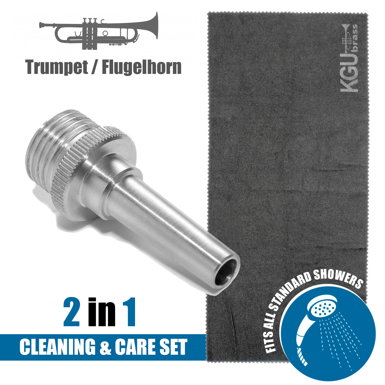Cleaning & Care Set for TRUMPET/FLUGELHORN Aqua Nozzel and Towel KGUmusic Tools Cleaning & Care Set for TRUMPET/FLUGELHORN Aqua Nozzel and Towel KGUmusic Tools