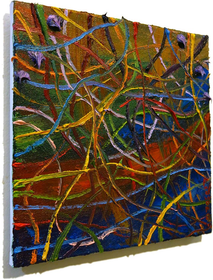 ORIGINAL OIL█PAINTING VINTAGE ART█SIGNED IMPRESSIONIST POP█ABSTRACT MODERN DECO
