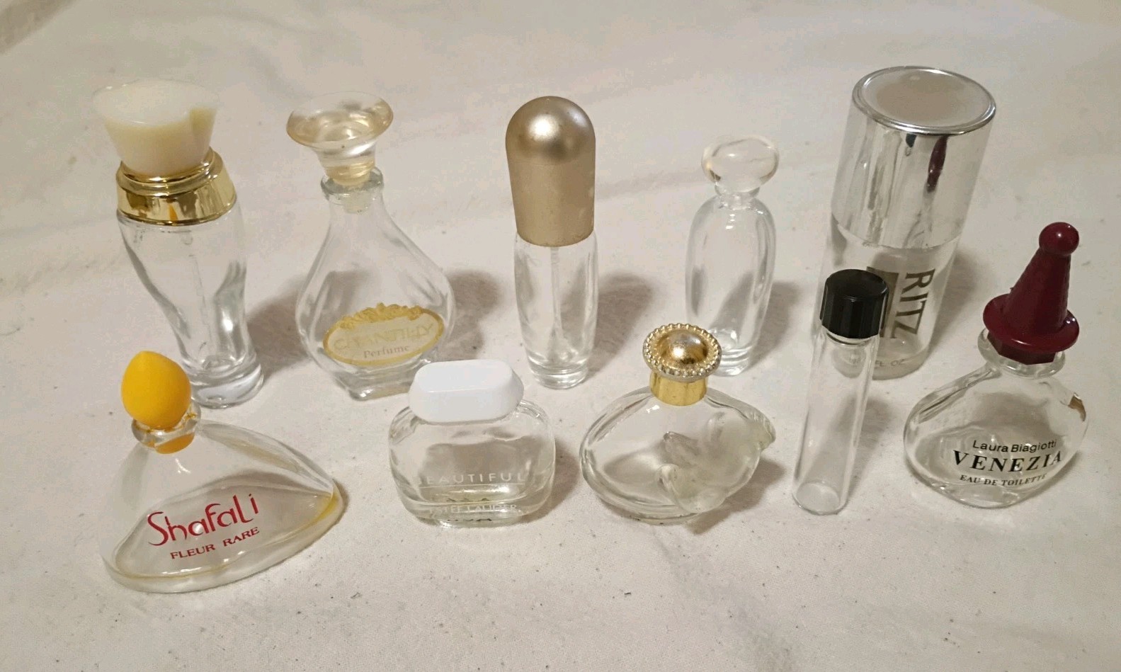 Lot Of 10 Empty Vintage Micro Perfume Bottles 0314 Lot Of 10 Empty Vintage Micro Perfume Bottles 0314