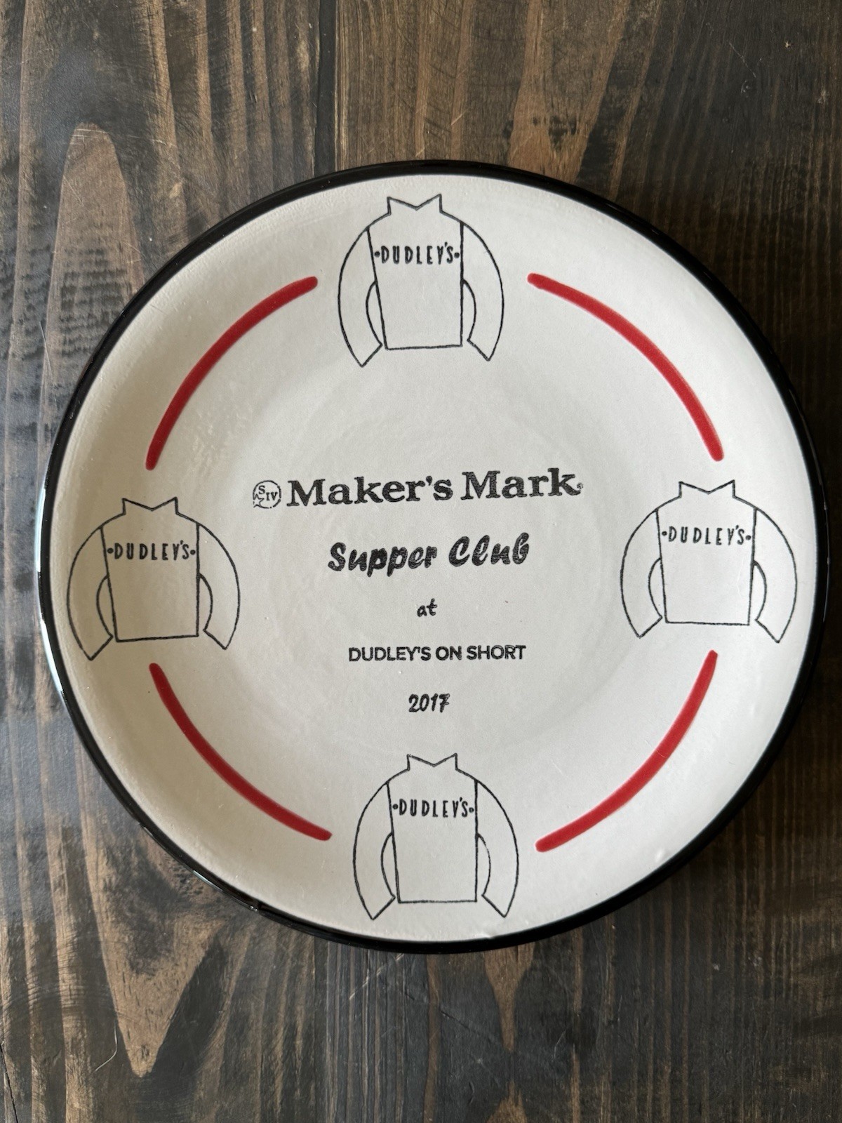 Maker’s Mark Supper Club Dudley’s 2017 Kentucky Stoneware Bourbon Plate 11”
