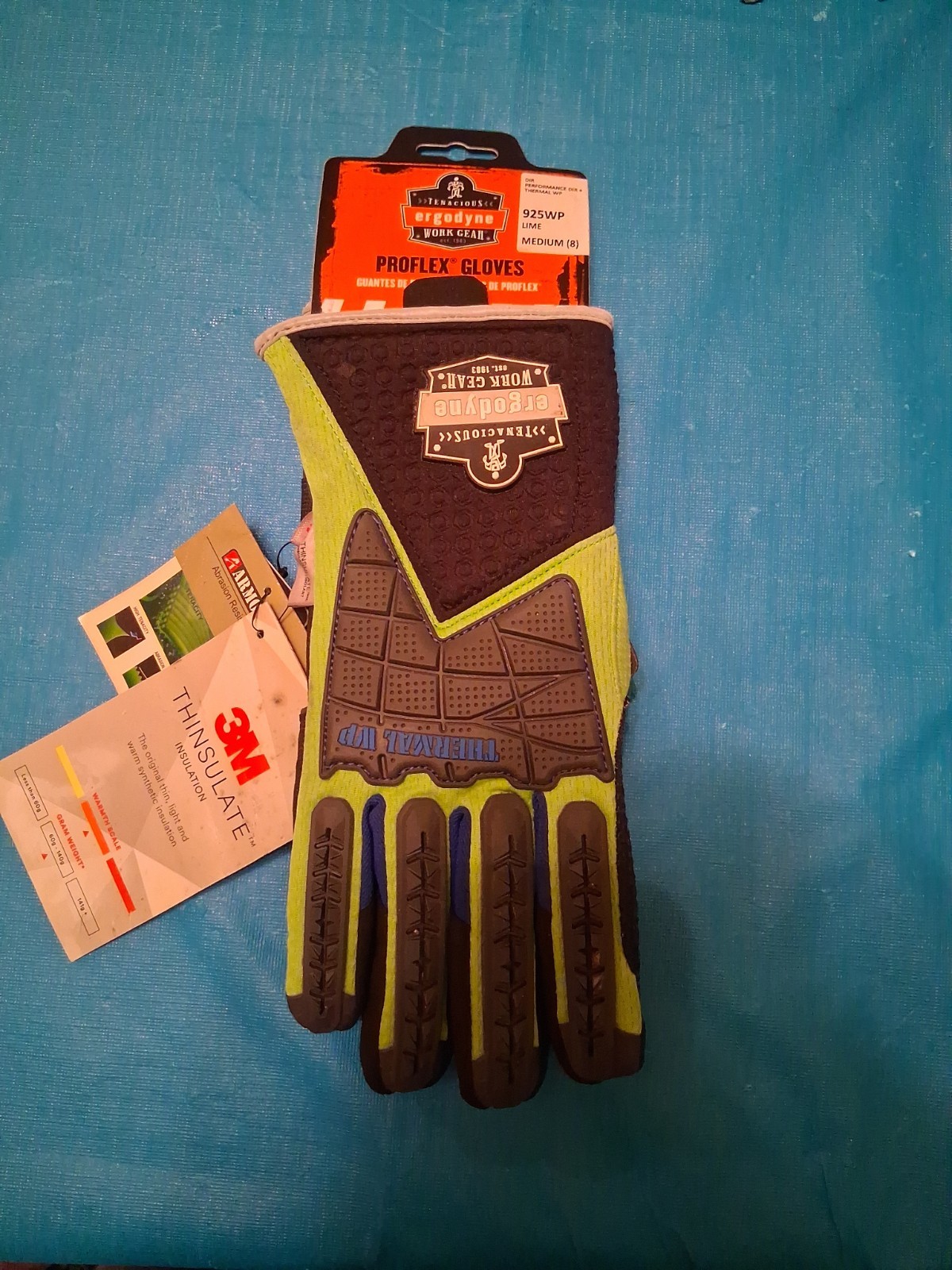 NWT TENACIOUS ERGODYNE WORK GEAR THERMAL WATERPROOF GLOVES, 925CPWP M -Medium. NWT TENACIOUS ERGODYNE WORK GEAR THERMAL WATERPROOF GLOVES, 925CPWP M -Medium.
