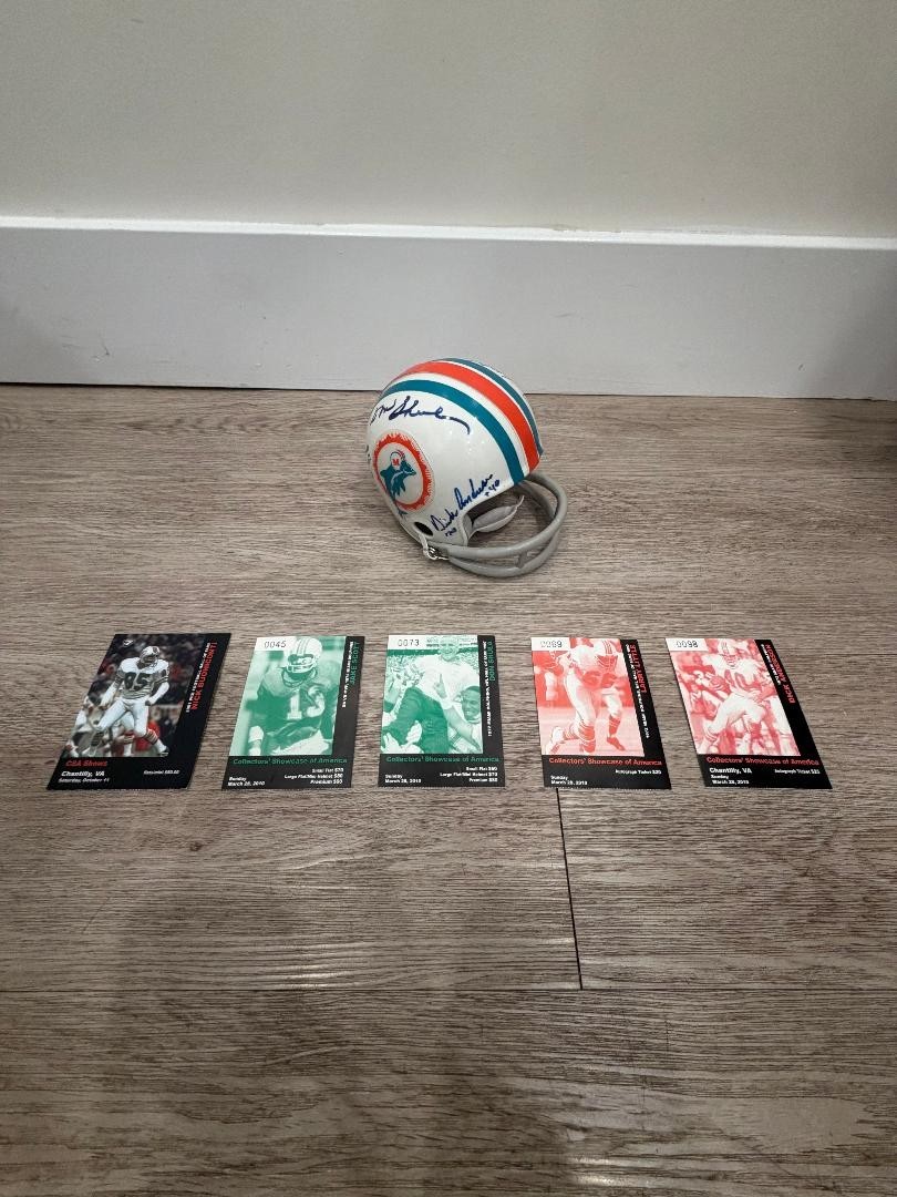 1972 Dolphins 17-0 Mini Helmet 5x Signed Don Shula Buoniconti CSA