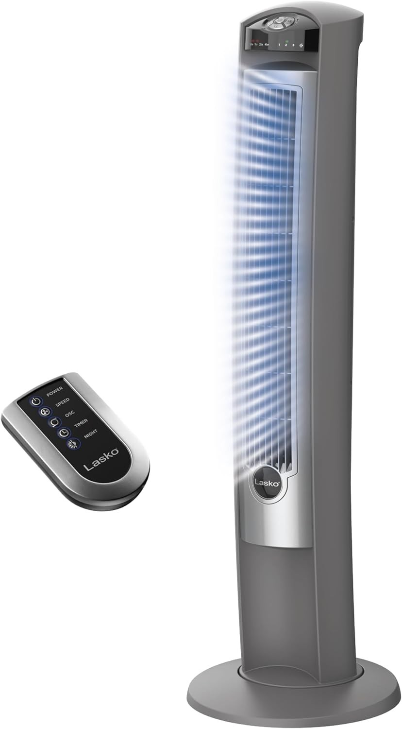 Lasko T42951 Wind Curve Tower Fan with Remote Control and Fresh Air Ionizer -...