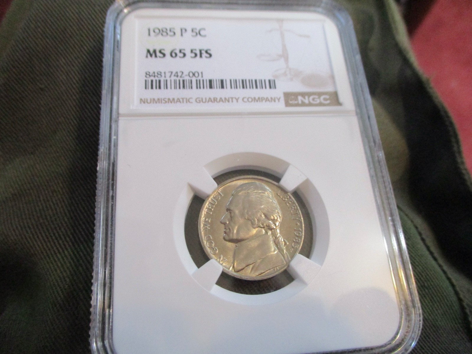 1985-P JEFFERSON MS65 5FS NGC GRADED 1985-P JEFFERSON MS65 5FS NGC GRADED