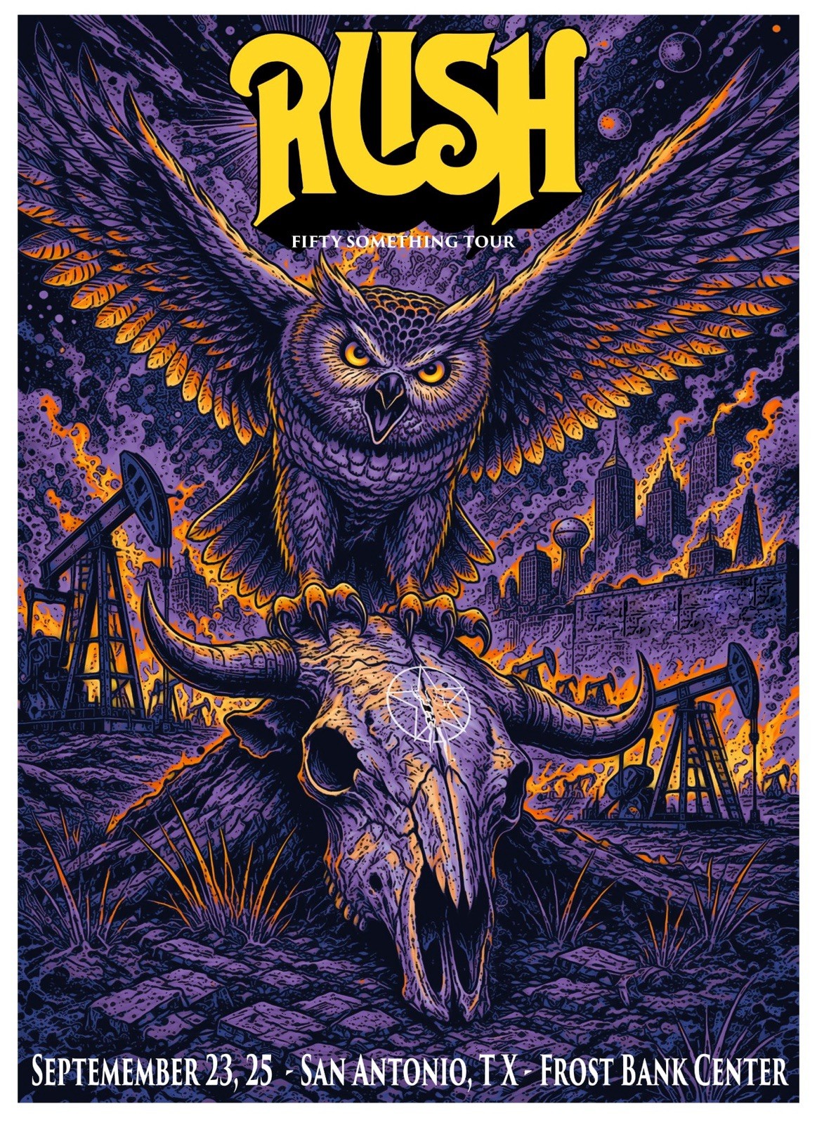 RUSH FIFTY SOMETHING TOUR 2026  San Antonio,  POSTER Limited Signed & # To 100