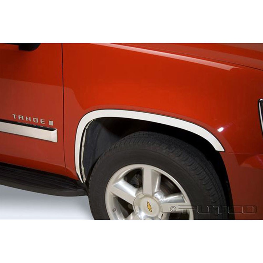 6pc Polished Stainless Steel Full Fender Trim for 2007-2014 Chevy Tahoe