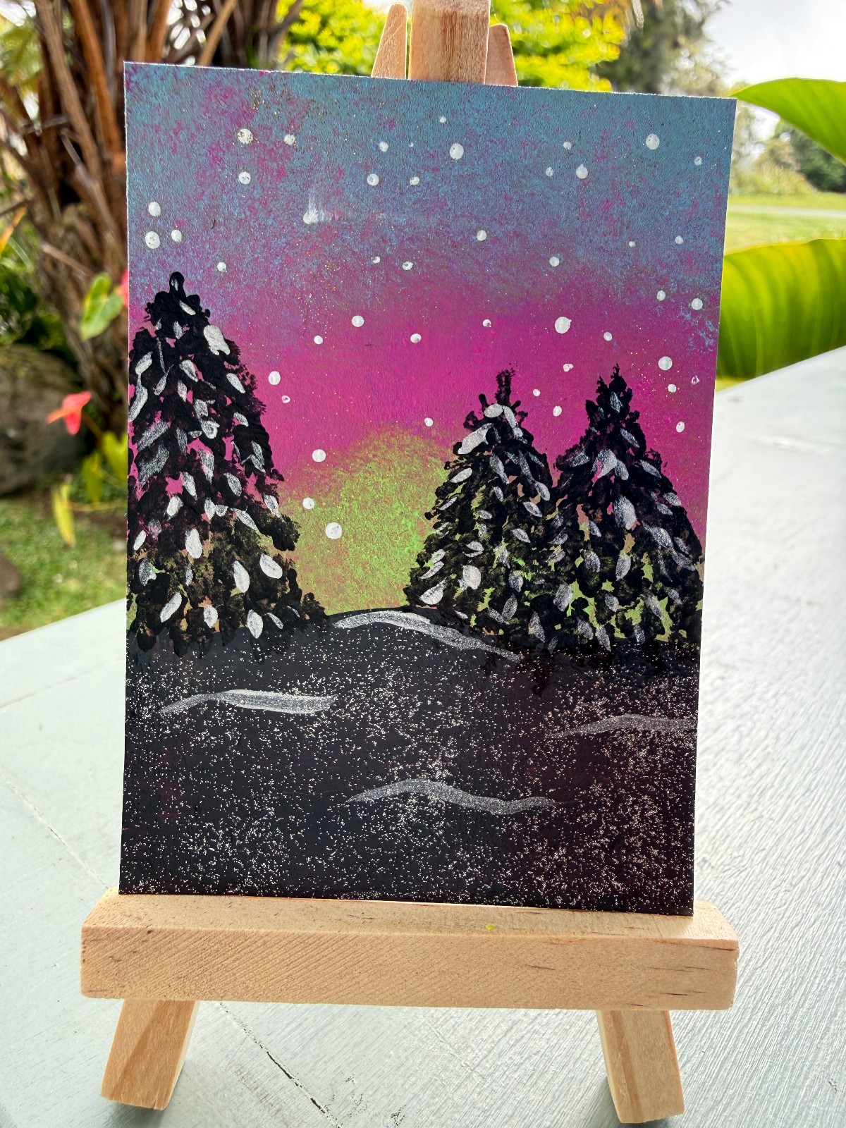 ACEO/ATC Original Acrylic Landscape Mini Art Painting \