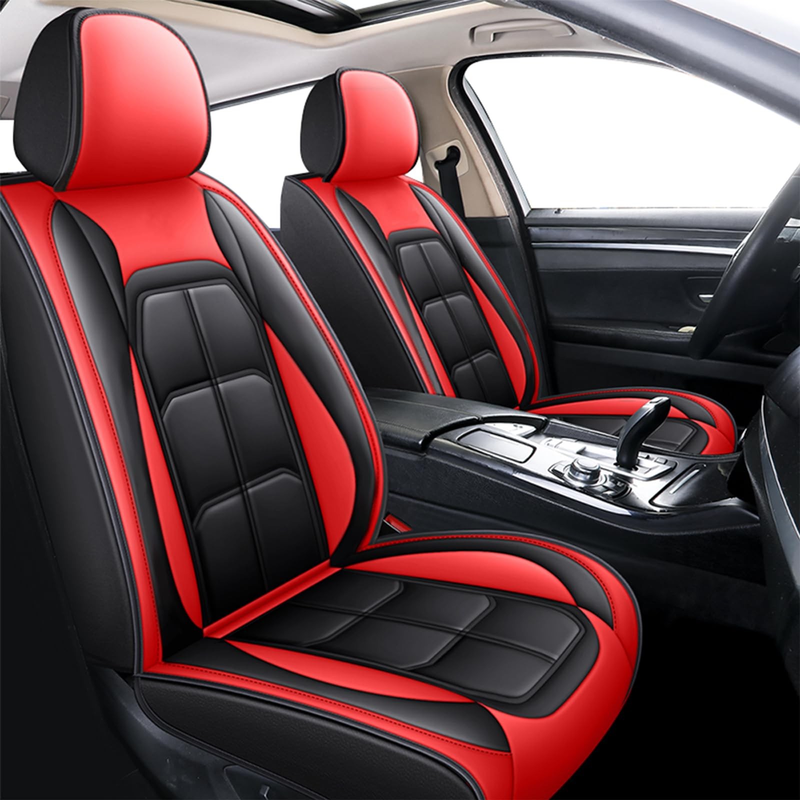 5pcs Car Seat Covers Fit for Hyundai Elantra 2010-2023,Full Seat Pu Leather Car