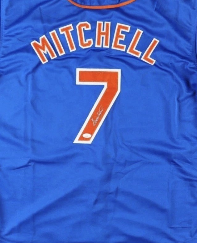 Kevin Mitchell #7 New York Mets Signed Original Basketball Jersey, Authenticated Kevin Mitchell #7 New York Mets Signed Original Basketball Jersey, Authenticated