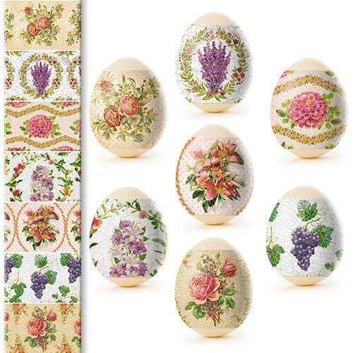 Easter Egg Wraps Flowers Decoupage Heat Shrink Sleeves Decoration Pysanka