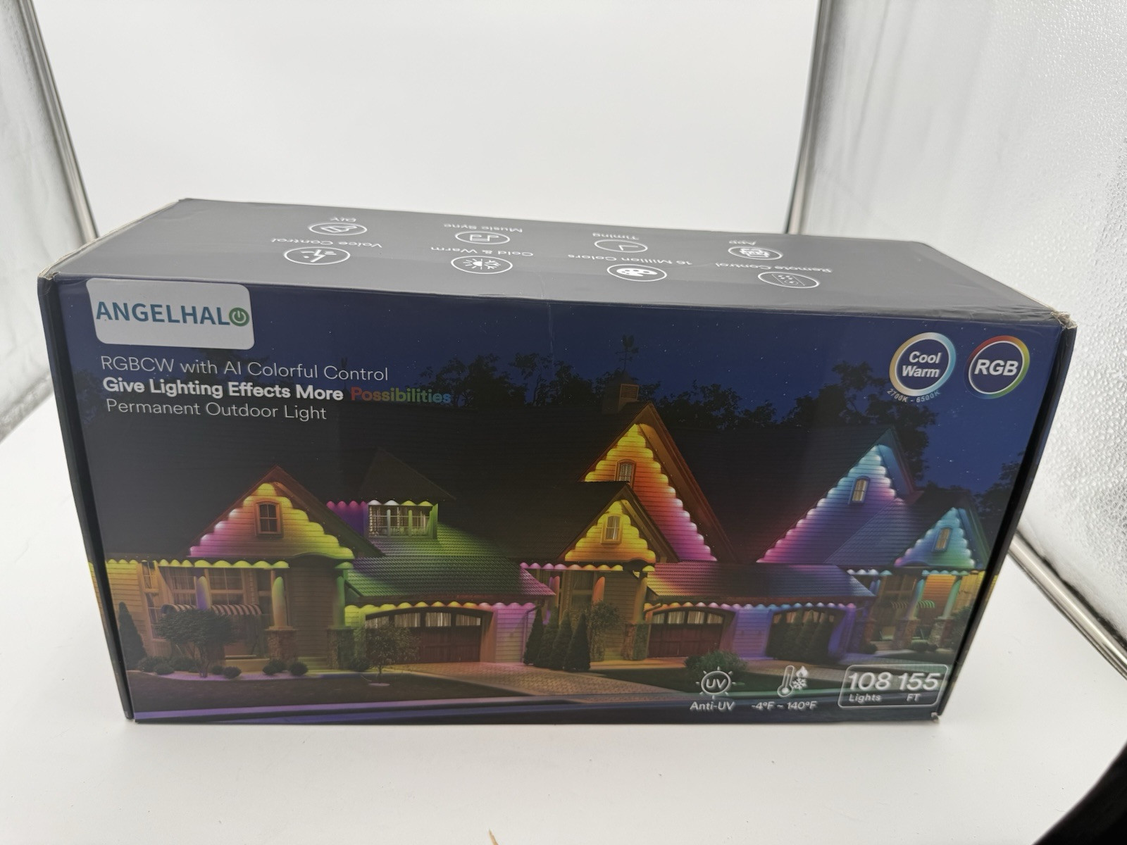 🔥Angelhalo Permanent Outdoor Lights 🔥155ft with 108 Lights LED, IP67, 🔥Angelhalo Permanent Outdoor Lights 🔥155ft with 108 Lights LED, IP67,