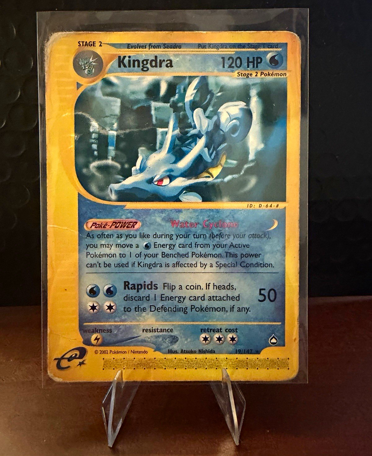 The Pokémon Company Kingdra 19/147 Aquapolis Eng 120HP Rare Stage 2 Regular The Pokémon Company Kingdra 19/147 Aquapolis Eng 120HP Rare Stage 2 Regular