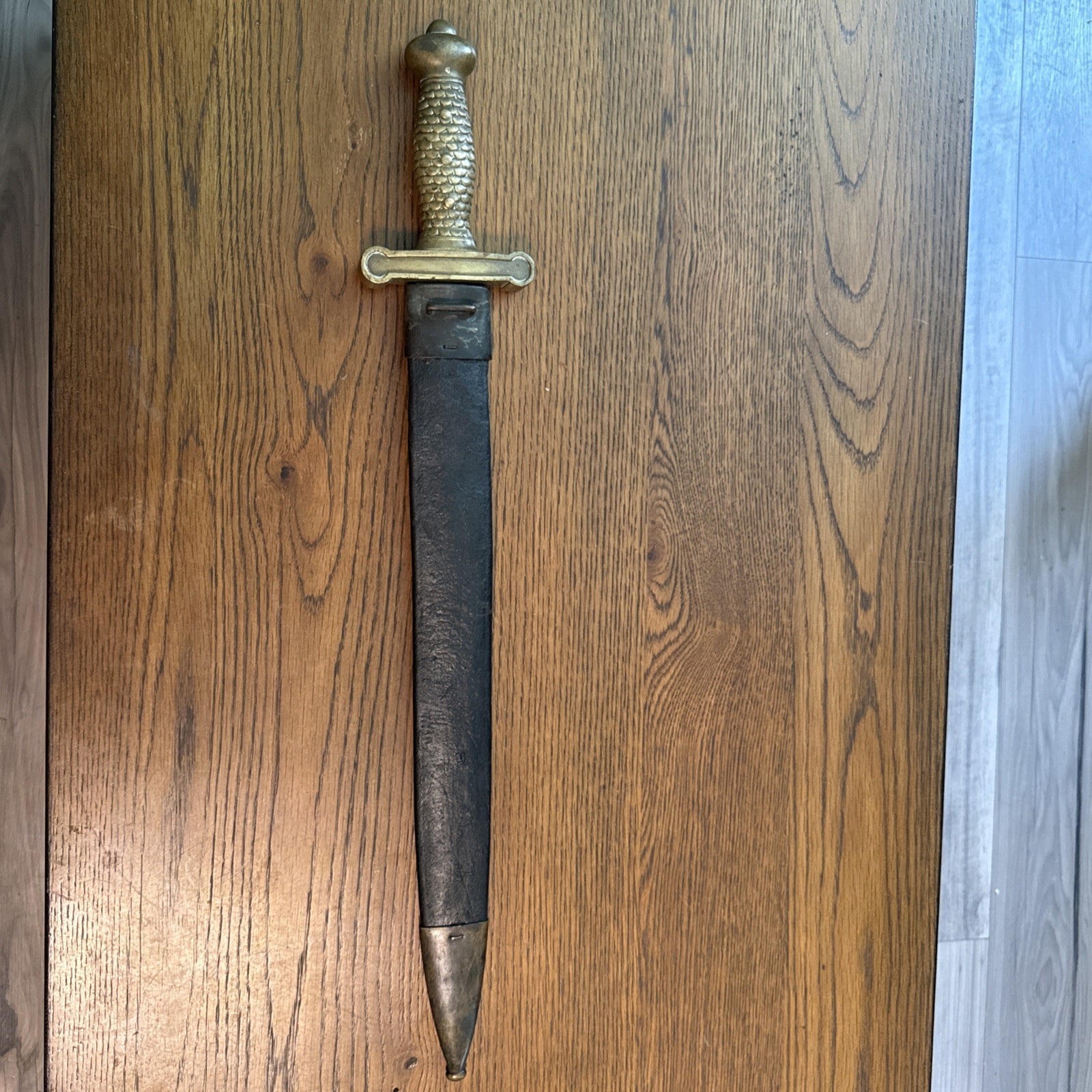US Civil War Confederate French Import Model 1816 Short Artillery Sword Scabbard US Civil War Confederate French Import Model 1816 Short Artillery Sword Scabbard