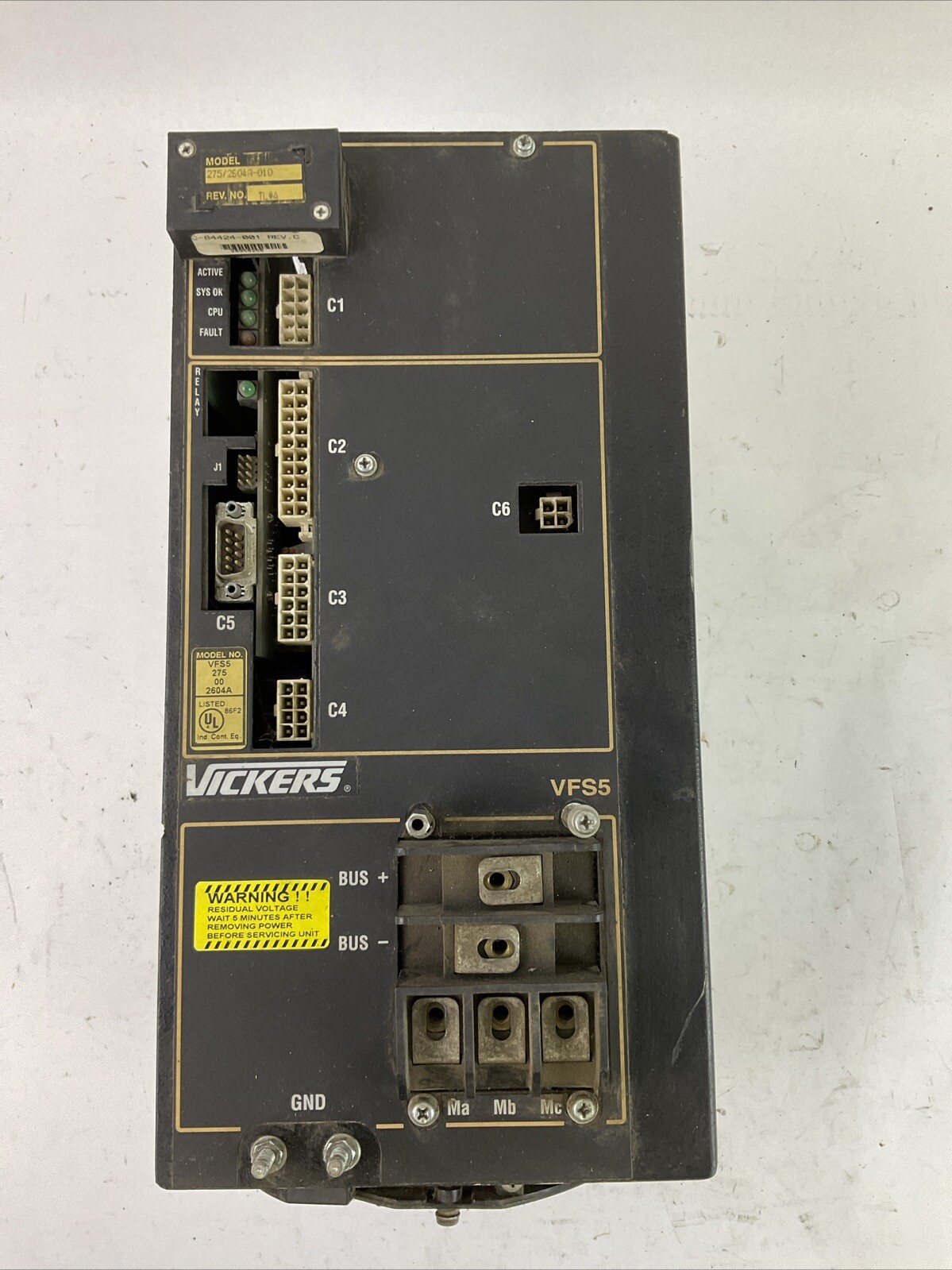 VICKERS VFS5 275 00 2604A POWER SUPPLY OUTPUT 230VAC 55AMP/PHASE INPUT 310VDC VICKERS VFS5 275 00 2604A POWER SUPPLY OUTPUT 230VAC 55AMP/PHASE INPUT 310VDC