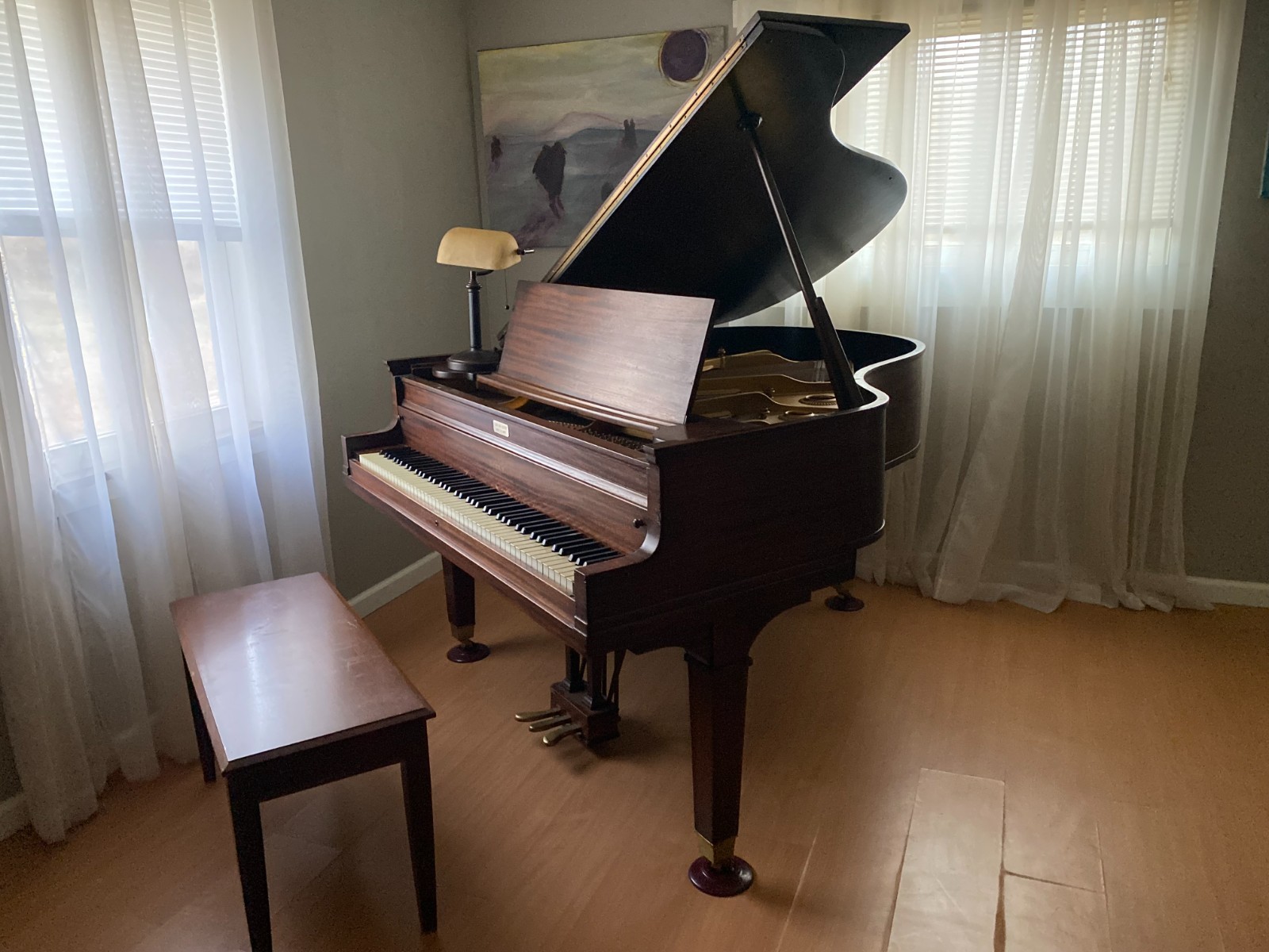 Baldwin 5 6 Mahogany Grand Piano Baldwin 5 6 Mahogany Grand Piano