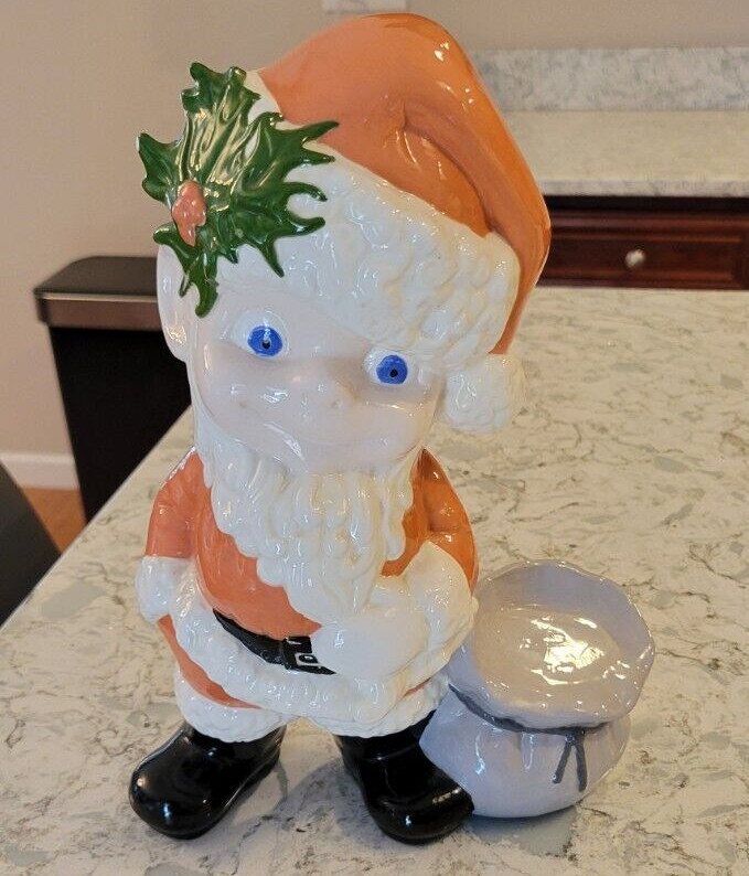 Vintage Ceramic Atlantic Mold Santa Elf Helper Christmas Santa Claus New 12\ Vintage Ceramic Atlantic Mold Santa Elf Helper Christmas Santa Claus New 12\
