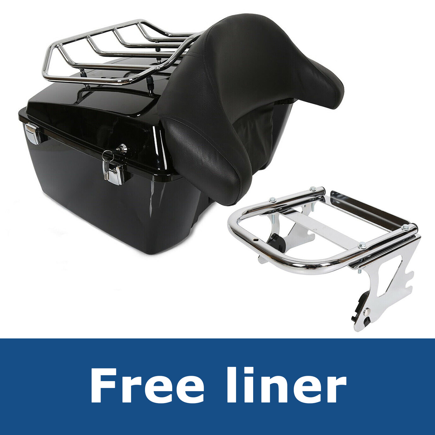 King Pack Trunk Mount Rack For Harley Touring Road King Street Glide 1997-2008