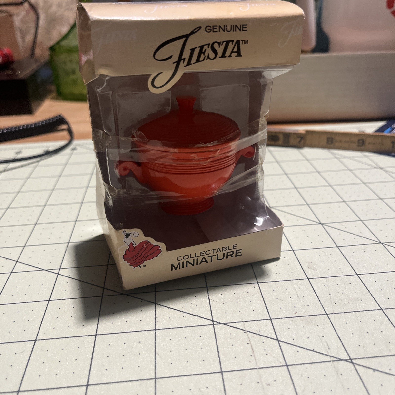 Genuine Fiestaware Collectable Miniature Casserole Tureen Scarlet NIB Genuine Fiestaware Collectable Miniature Casserole Tureen Scarlet NIB