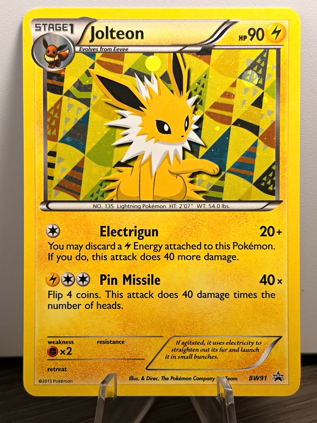 Pokémon Jolteon BW91 Black & White Holo Promo EN Pokémon Jolteon BW91 Black & White Holo Promo EN
