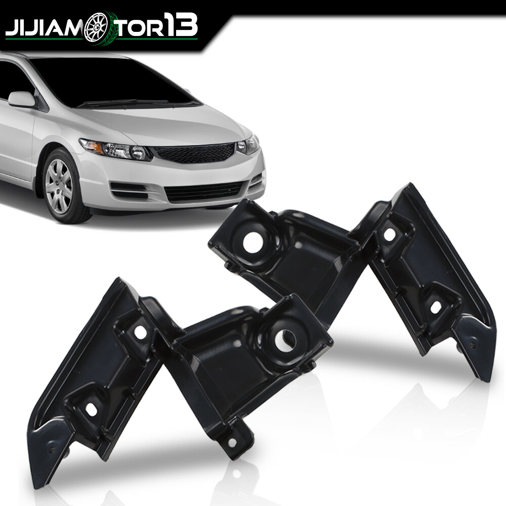 Fit For 2009-2011 Honda Civic Coupe Driver and Passenger Side Grille Bracket Set