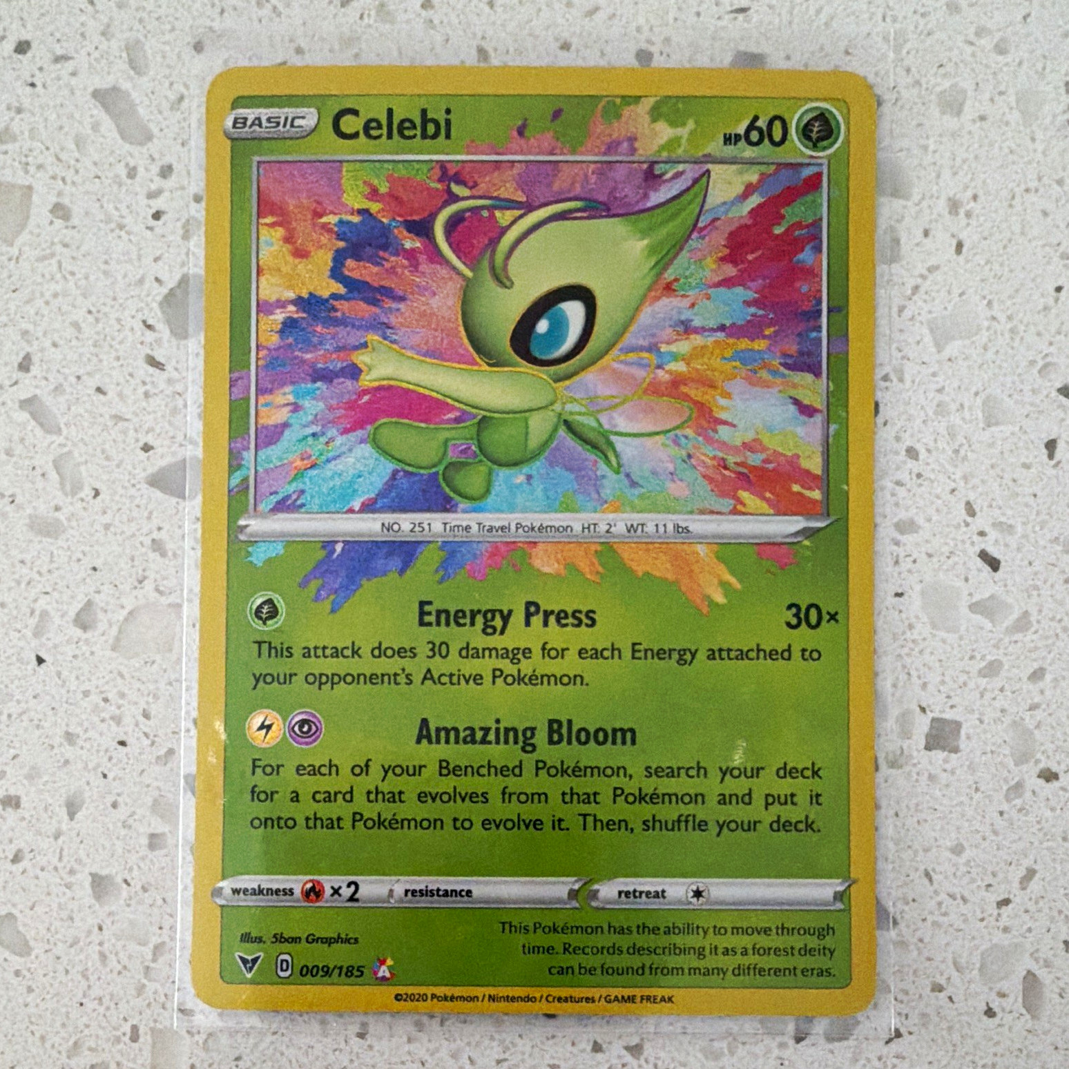 Pokemon TCG Celebi 009/185 Vivid Voltage Amazing Rare Holo English