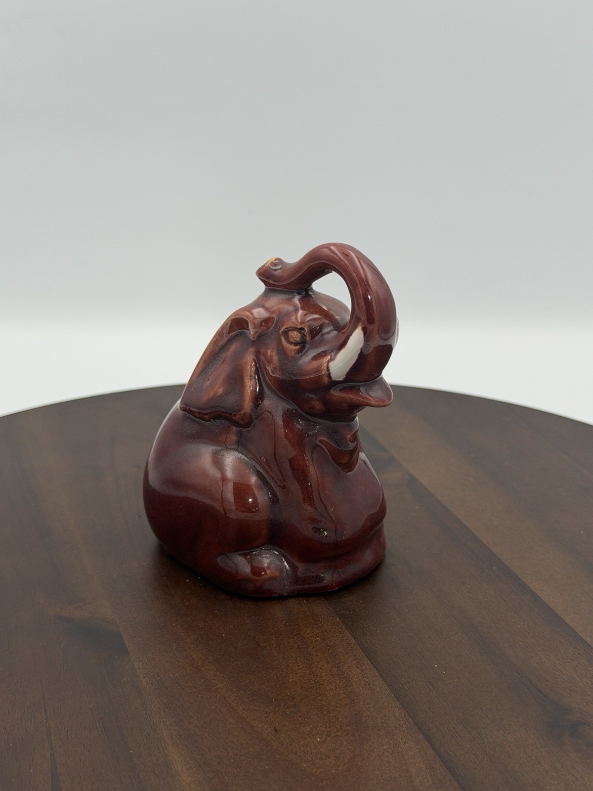 Rosemeade Pottery North Dakota Rustic Red Sitting Elephant Bell Rosemeade Pottery North Dakota Rustic Red Sitting Elephant Bell