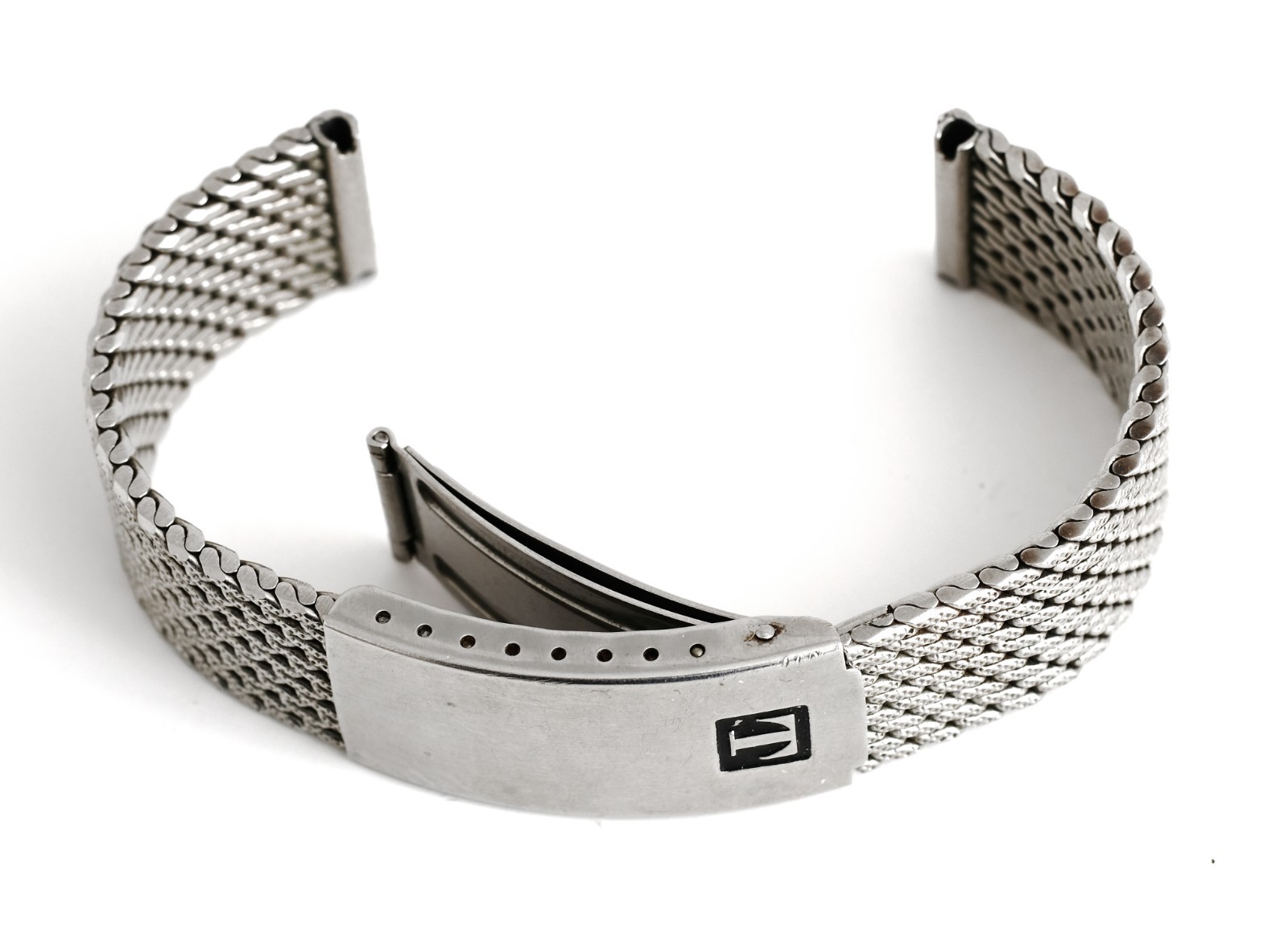 Vintage Tissot steel mesh bracelet for 18mm lugs Length: 20 cm. Original Swiss-m