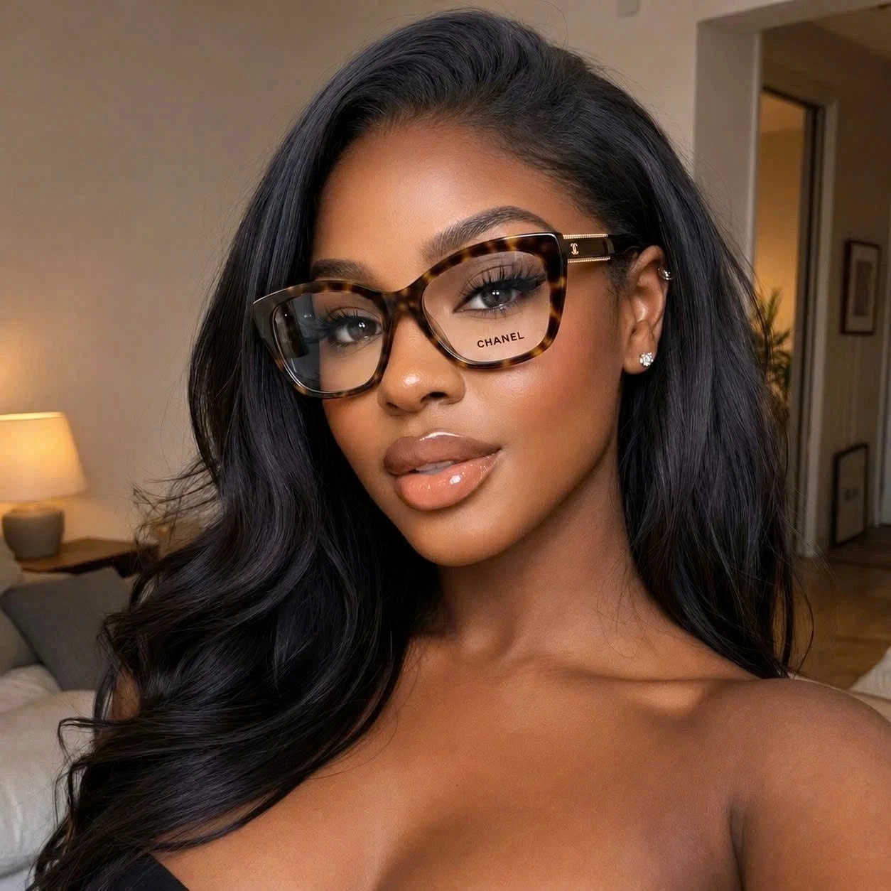 Chanel 3465C Cat Eye Eyeglasses Dark Tortoise 52-17-140 Women New