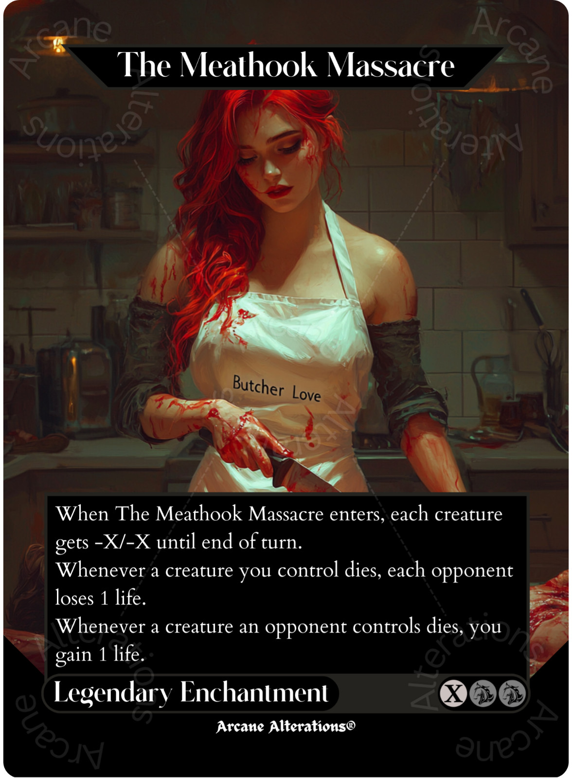 The Meathook Massacre - Full Art Altered Art Custom Proxy Cards