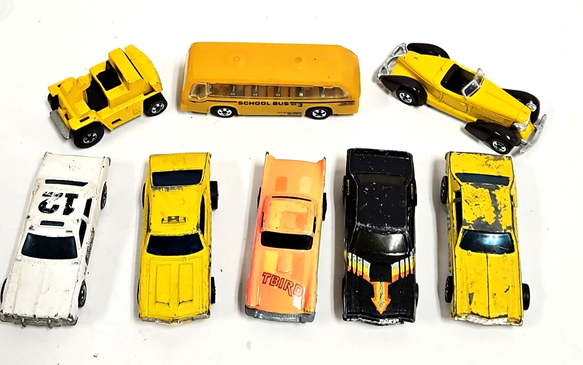 Lot Of 8, Vintage Hot Wheels Black Wall Diecasts