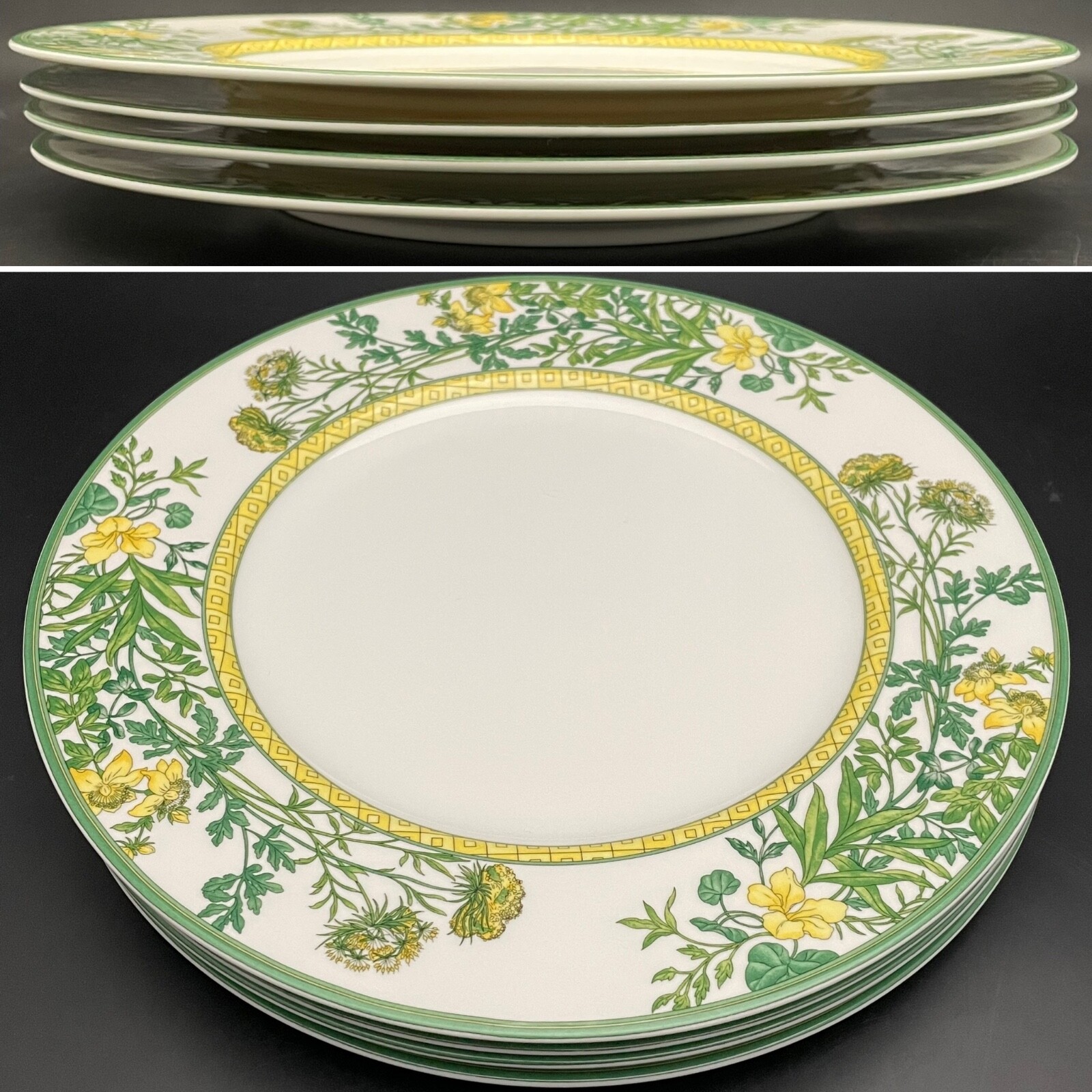 Mikasa Ultima Plus Floral Court 303 4pc Dinner Plate Set Indonesia 10.75\