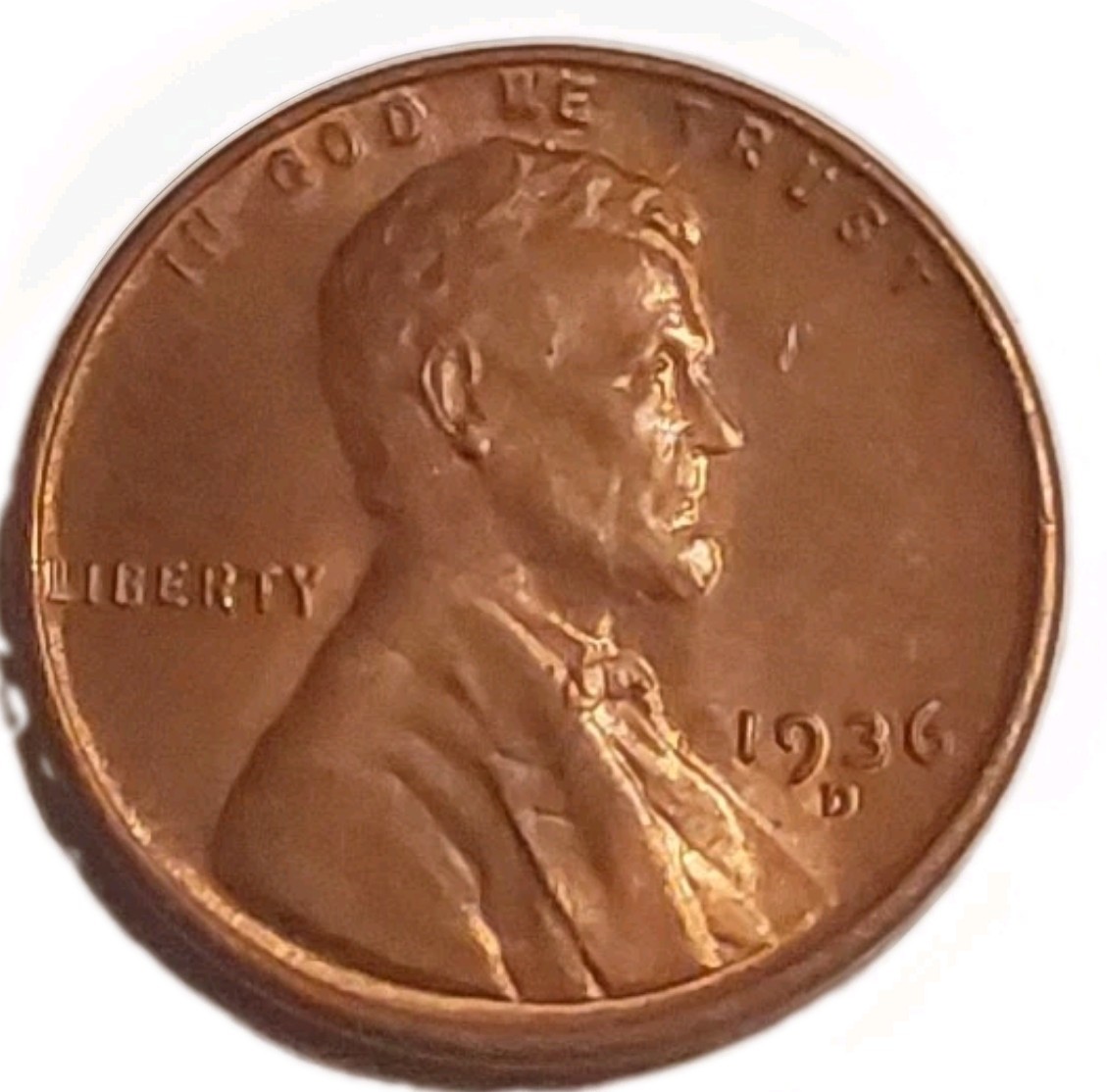 1936 D Lincoln Wheat Cent Red Penny BU Choice Uncirculated Coin Free Post 1936 D Lincoln Wheat Cent Red Penny BU Choice Uncirculated Coin Free Post