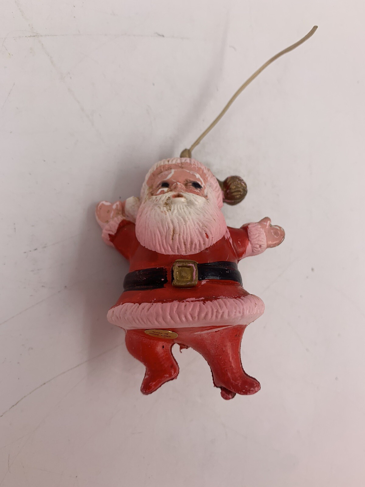 Vintage Plastic Santa Christmas Ornament Hong Kong Vintage Plastic Santa Christmas Ornament Hong Kong